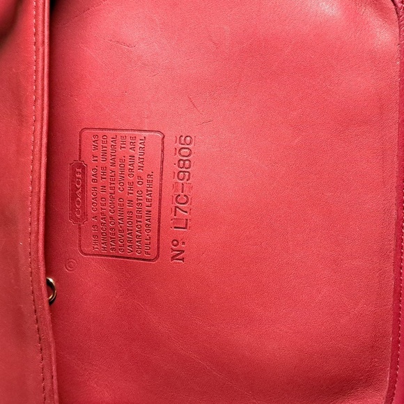 Coach  Vintage USA 9806 Slim Bucket Equestrian Red Leather Legacy Shoulder Bag - Picture 12 of 15